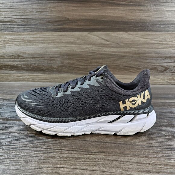 Hoka One One Clifton 7 1110509 BBRNZ Black Bronze Running Shoes - Women's Sz 7.5 - Picture 10 of 16